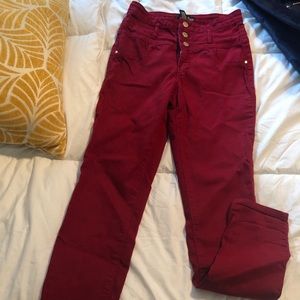 Refuge Red High Waist Jeans